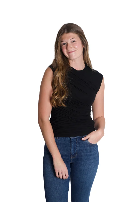 Ester Twist Tank in Black