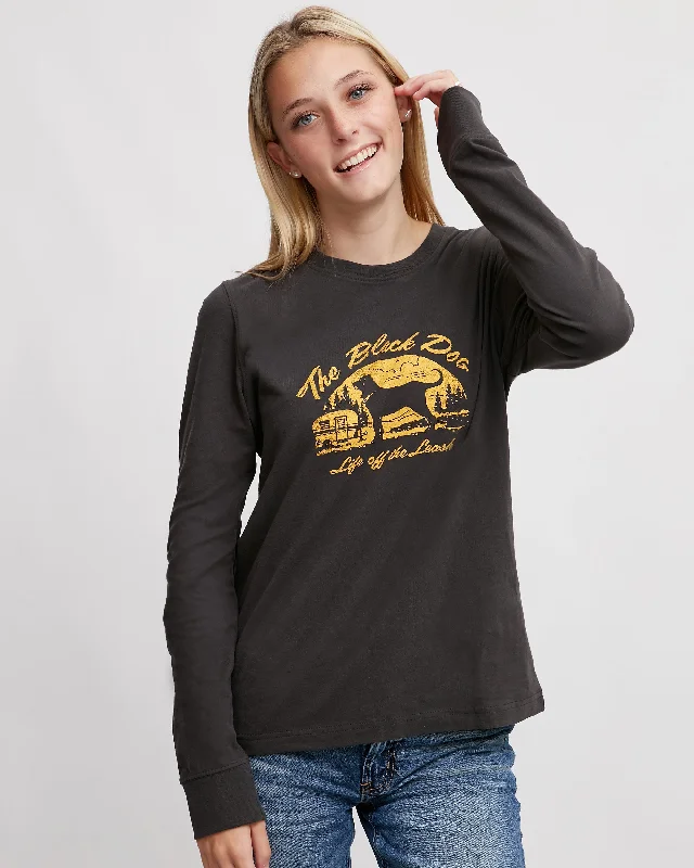 Ladies Happiest Camper Longsleeve Tee