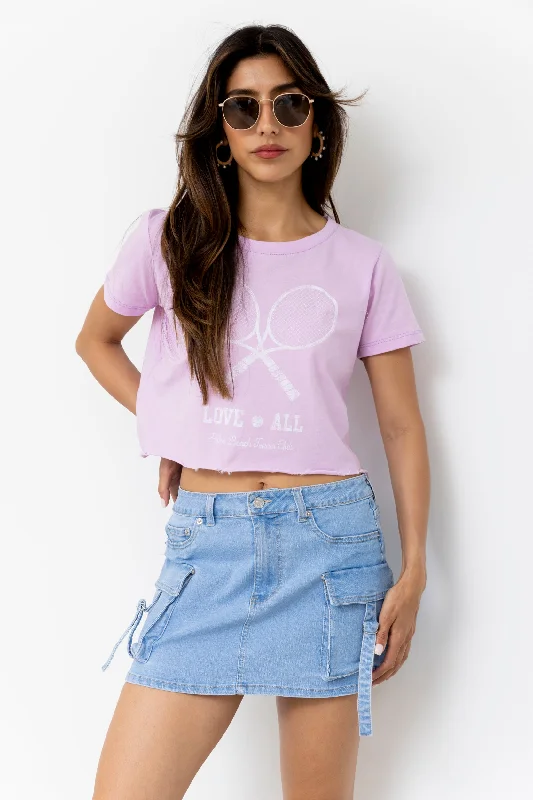 SALE - Love All Tennis Crop Tee