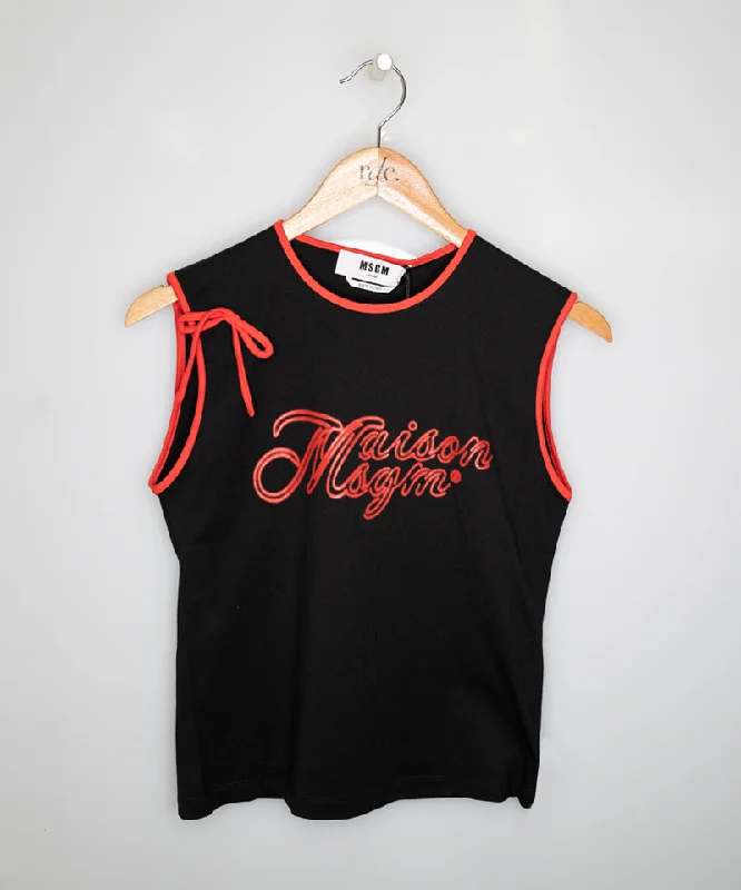 MSGM tank top Black/Red