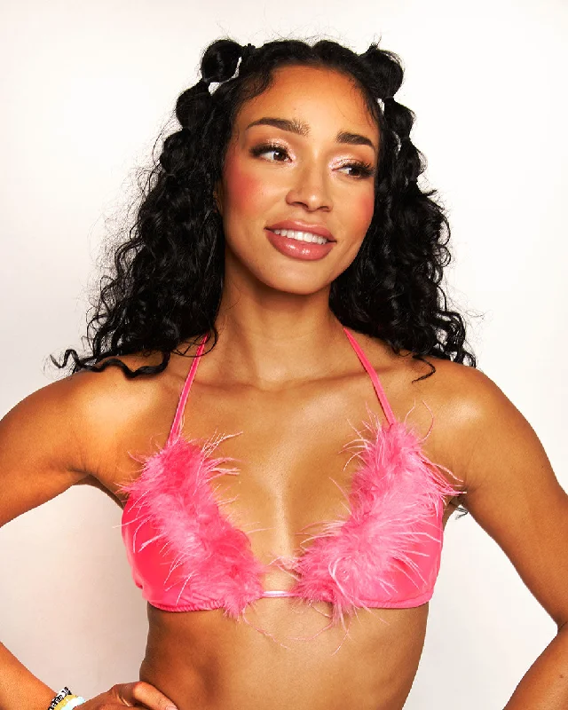 Twinkleberry Whimsy Marabou Bra Top