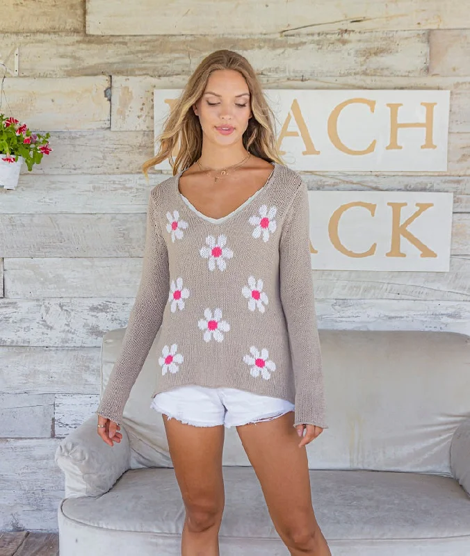 Mini Daisy V Sweater