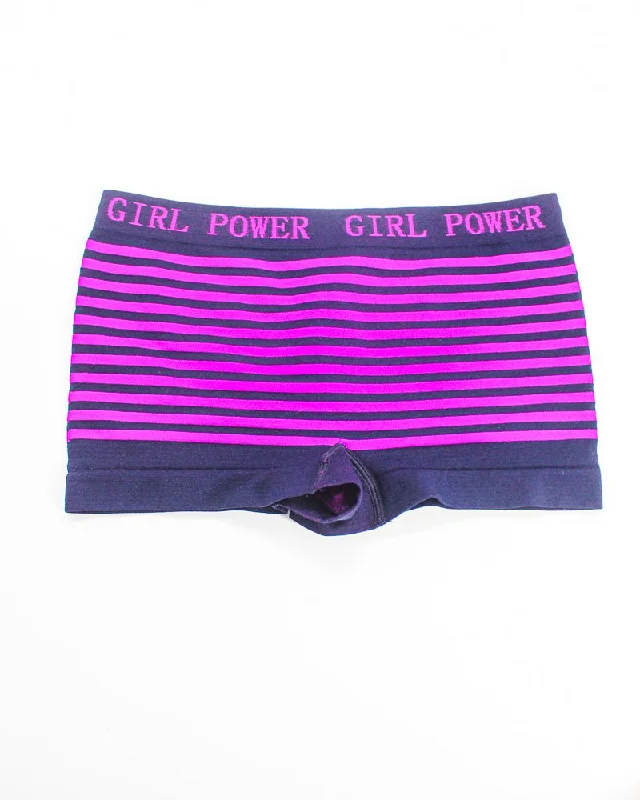 Girls Pink And Navy Boyleg Panty