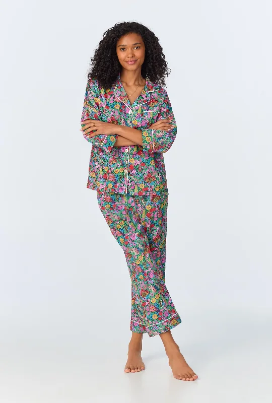 Ciara May 3/4 Classic Woven Cotton Tana Lawn Cropped PJ Set Made with Liberty Fabrics