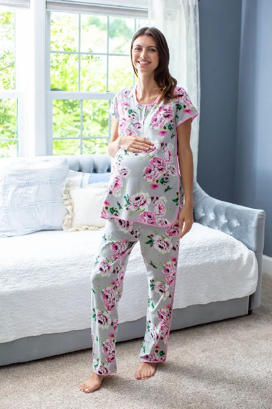 Olivia Maternity Nursing Pajama Set